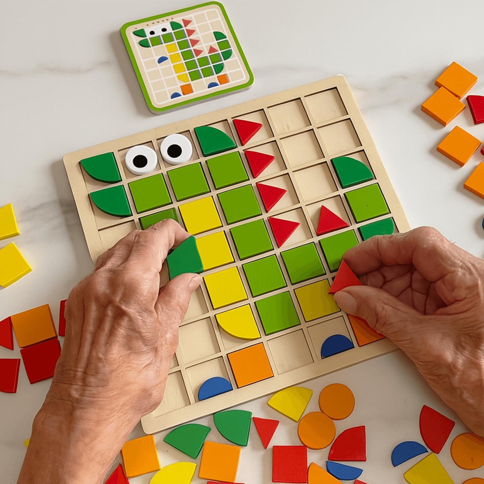 Activités de Démence pour Personnes âgées, Puzzles en Bois pour Adultes, Jeux de Mémoire pour Personnes âgées Atteintes de Démence, Produits Alzheimer pour Personnes âgées, Puzzle de Thérapie (A)