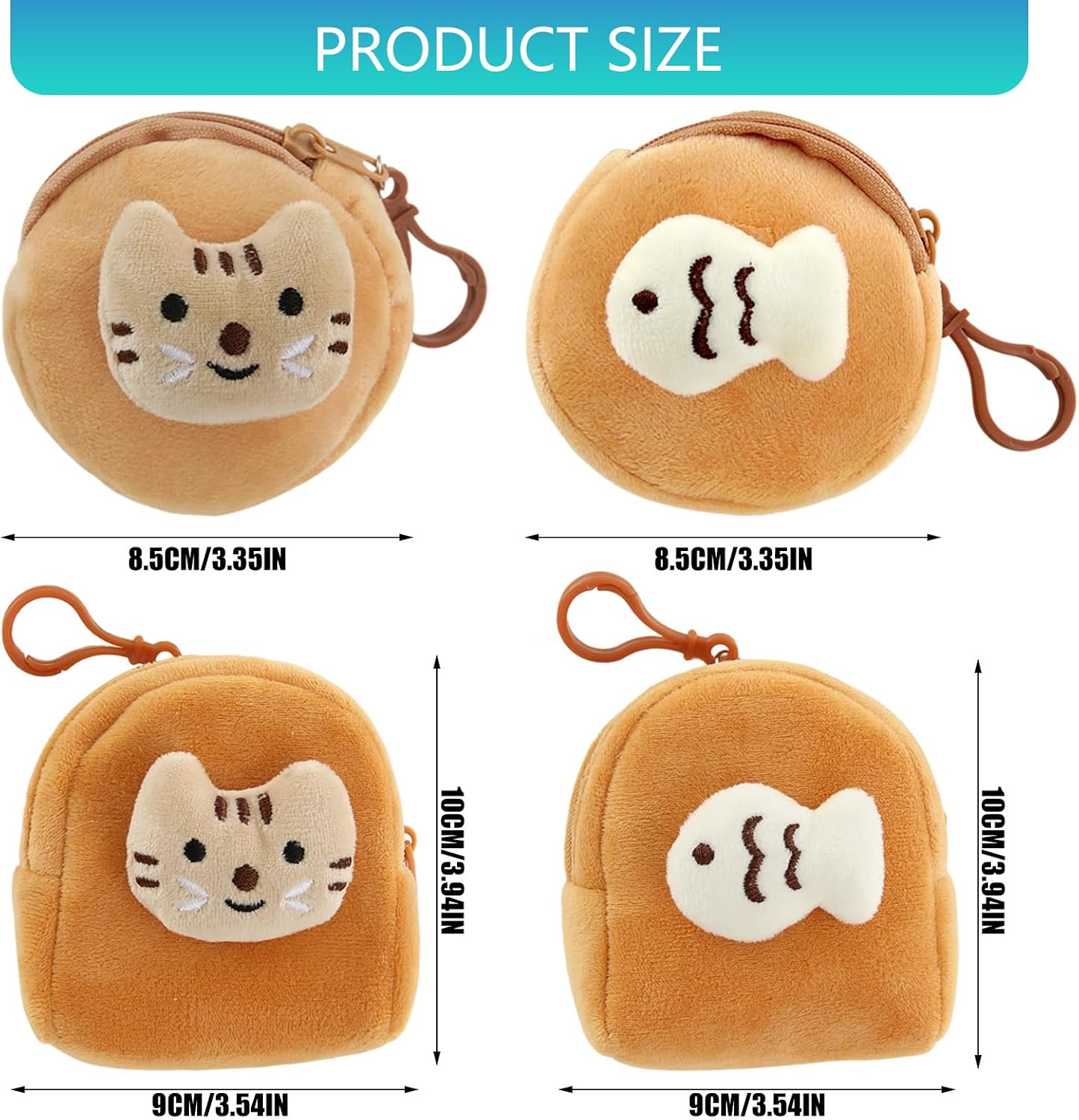 Multifunctional Plush Lightweight Portable for Coin Keys Earphones Miniature Organiser