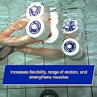 Vista 2 de Thera-Band - Mancuernas/ barras para ejercicios acuáticos, un par, tamaño mediano, 12 x 2.5 pulgadas