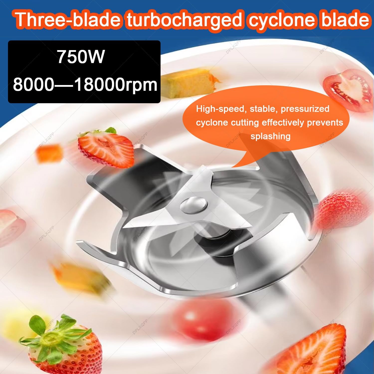 350w/500w/750w High-Power Commercial Hand Blender,Professional Immersion Blender with Lock Button,for Soup Buckets,Stainless Steel Blade for Pureeing, Whipping Cream, Emulsify 750W-50cm