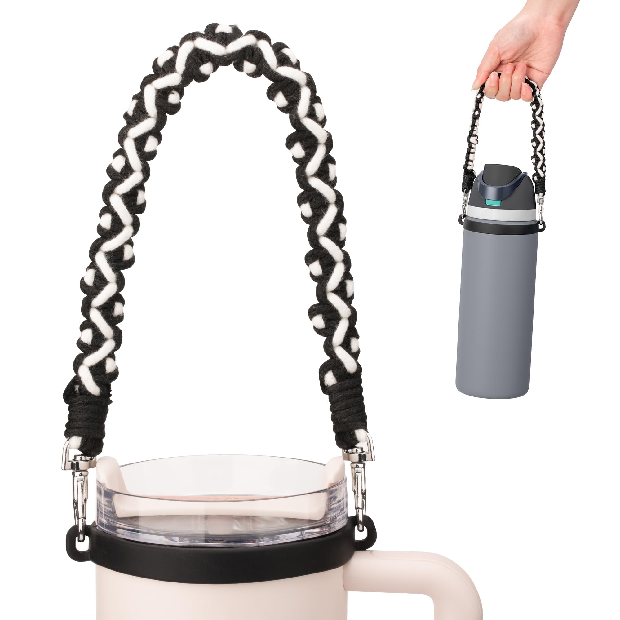 Bluwing Water Bottle Handle Strap Compatible with Owala, Stanley, HydroJug, Handle Strap for Stanley Cup, Hydro Flask and Most 12-40oz Water Bottles