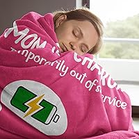 Vista 2 de Craftique Regalos divertidos para mamá, cumpleaños, día de San Valentín, manta de carga para mamá nueva, manta súper suave para viajes de siesta, 60