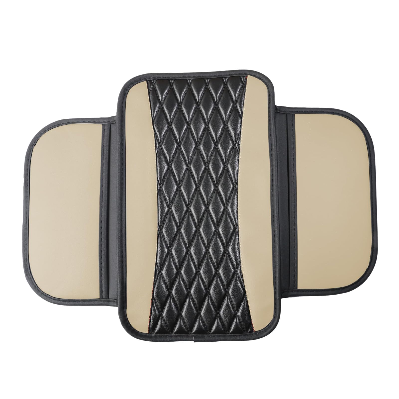 UWQXJJICP Car Armrest Box Mat, for Renault Captur 2/Austral/Arkana/Clio 5/Zoe/Megane Leather Waterproof Center Console Pad Car Armrest Box Cover Protector Comfortable Decor Accessories,B