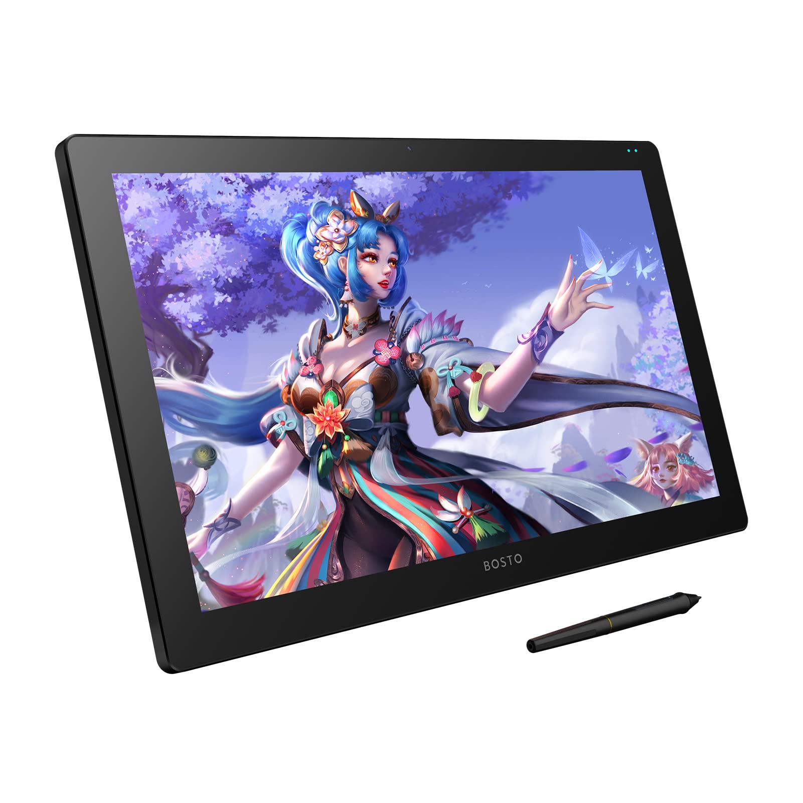 Jemora X7 Tableta de Dibujo H-IPS Pantalla LCD 21.5in Tableta gráfica de Dibujo con función de inclinación 120% sRGB Bloc de Dibujo de Arte Digital 8192 Presión 8 Teclas de Acceso Directo