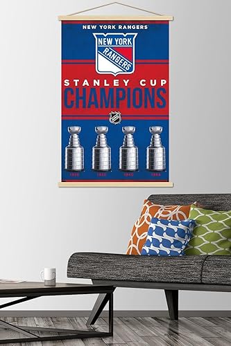 Miniatura 2 de Trends International NHL New York Rangers - Póster de pared con marco magnético de Champions 23