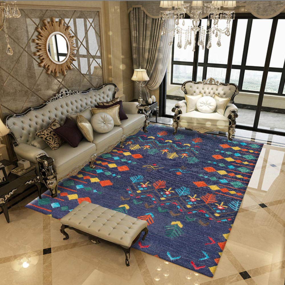 Tapis moderne soft touch bleu à motif gamepad 80x160cm pour chambre de garçon et salon