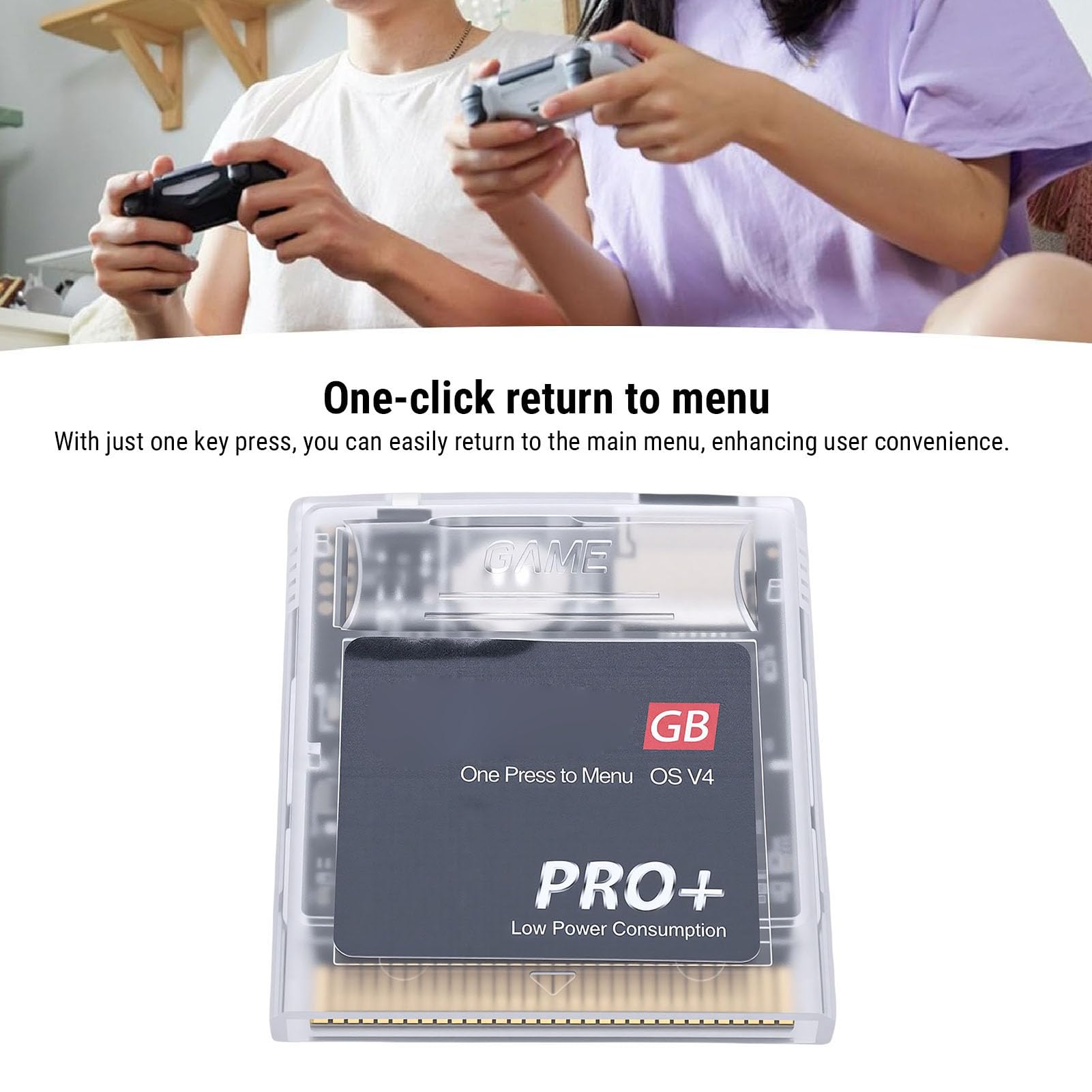Generic Cartuccia Multigioco Cartuccia di Gioco Adatta per Gameboy Advance e SP 1000 in 1 con Tecnologia di Risparmio Energetico (Bianco Trasparente)