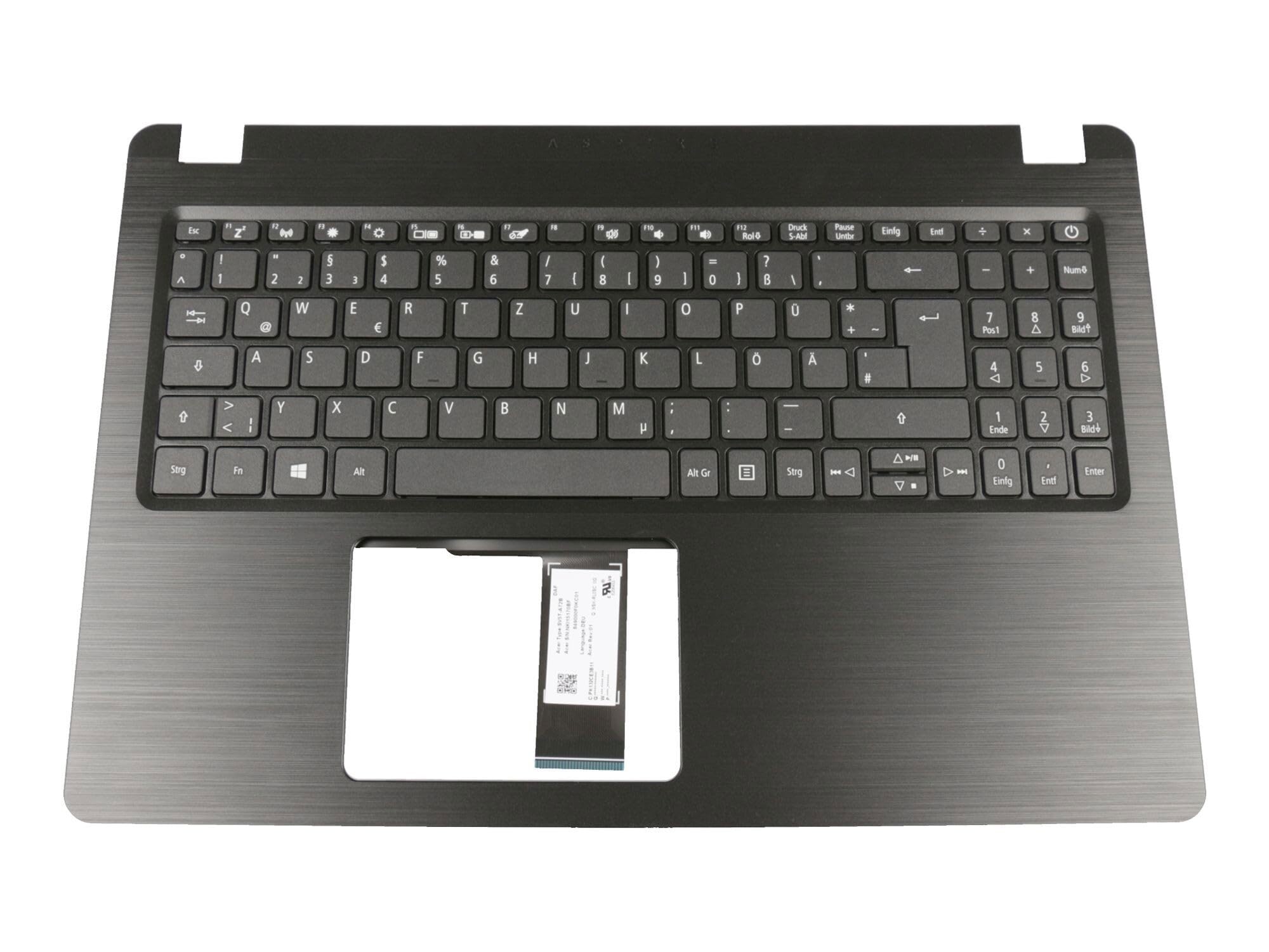 Acer Aspire 5 (A515-52K) original Tastatur inkl. Topcase DE (deutsch) schwarz/schwarz