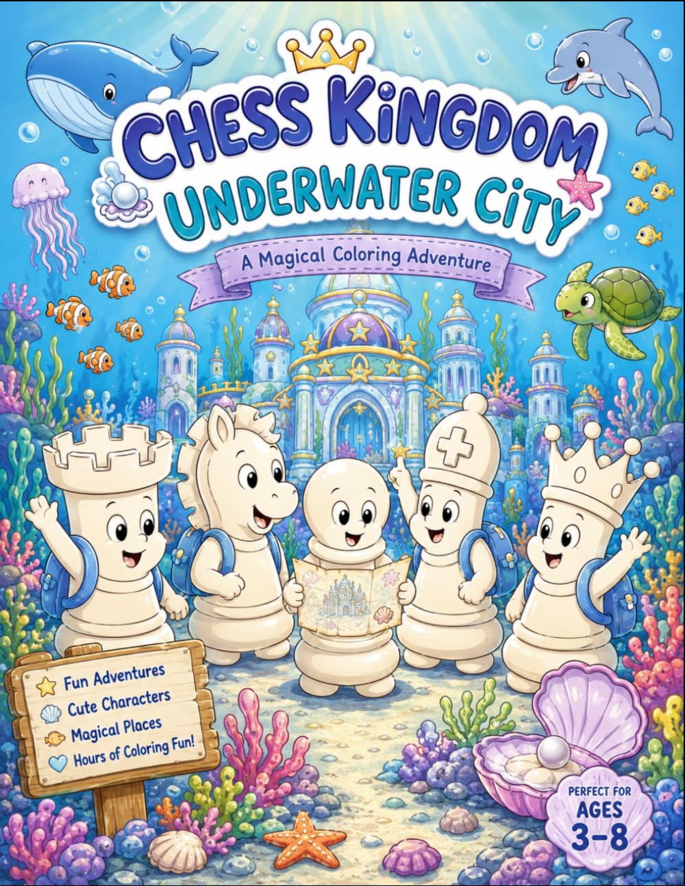 Chess Kingdom Underwater City: A Magical Underwater Coloring Adventure
