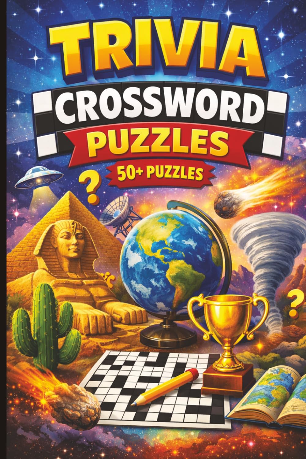 Trivia Crossword Puzzles: Crossword Puzzles with easy to read print about trivia and more| 6x9 inches, 120 pages| 50+ puzzles