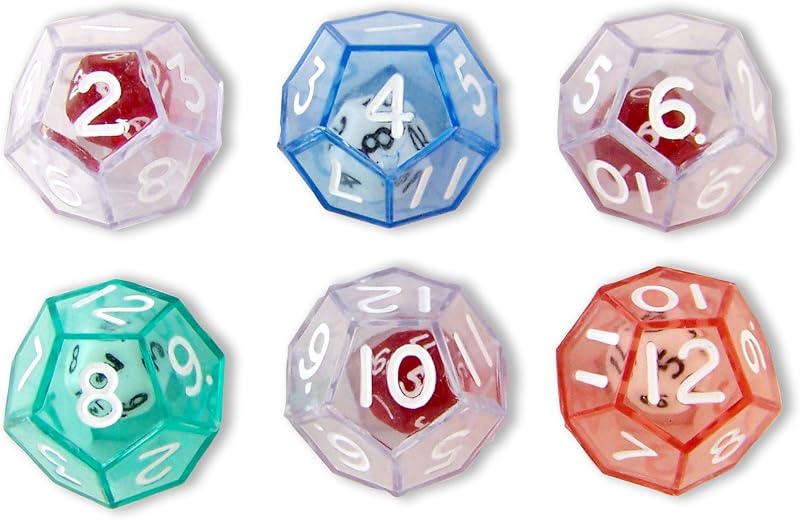 Koplow Games Juego de dados dobles de 12 caras Accesorios para el aula
