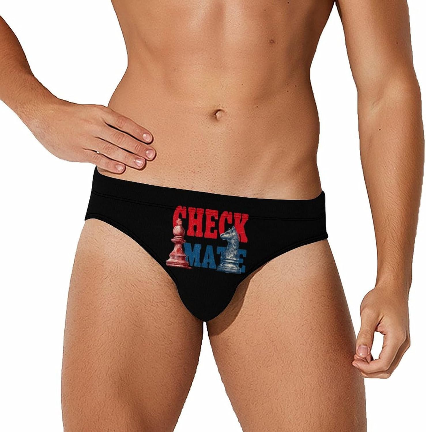 Chess Check Mate Men's Swimwear Bikini Swimming Briefs Stretchy Swimsuits Board Surf Shorts Trunks