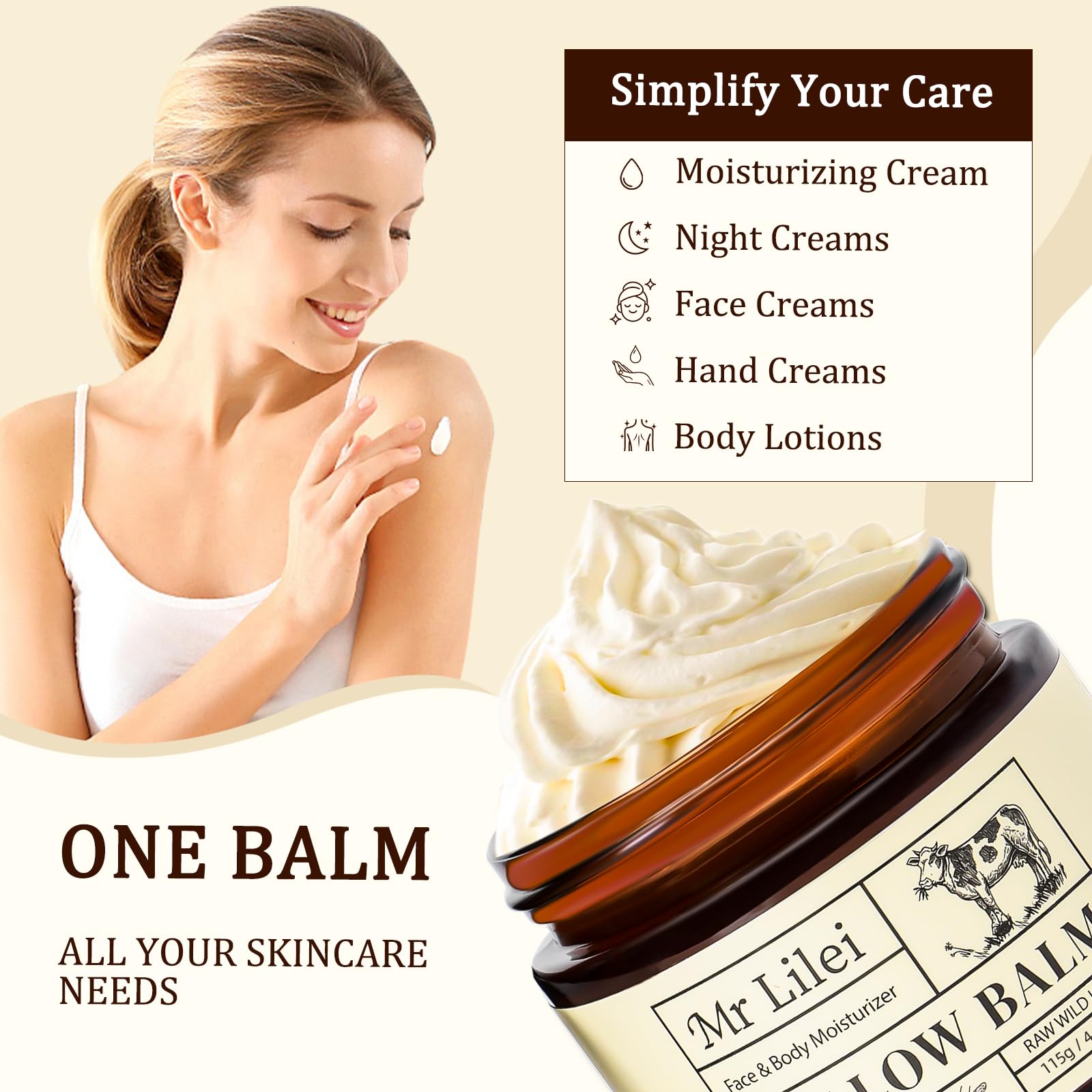 Organic Beef Tallow Balm - Face & Body Moisturizer -7 Organic Beef Tallow Balm - Face & Body Moisturizer -7