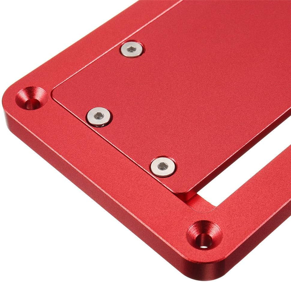 Dimensions of the Table Saw Throat Plate components