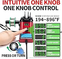 Vista 3 de YIHUA 926 III - Kit de estación de soldadura de 110 W con pantalla LED, 2 manos de ayuda, 3 puntas de hierro adicionales, 1.23 onzas de soldadura