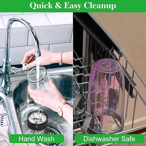 Miniatura 7 de Licuadora para batidos y batidos, licuadoras portátiles de encimera de 850 W para cocina, 17 piezas de licuadora y molinillo con hoja de 6 bordes,