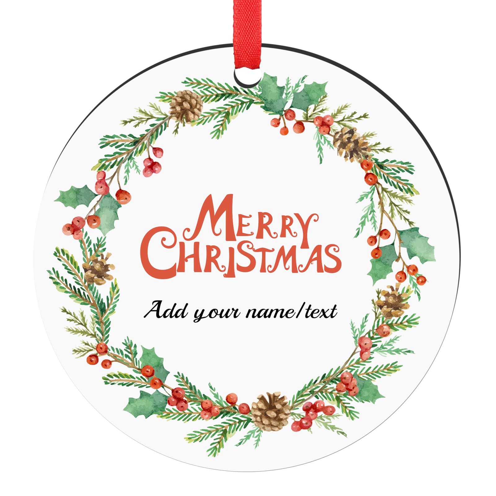 Personalized Christmas Ornaments, Custom Photo Ornaments for Christmas Tree