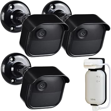 All New Blink Outdoor 4/2K+ Camera Mounting Brackets,3 Pack Weatherproof Protective Housing and 360 Degree Adjustable with Sync Module Core/XR Wall Mount Blink Camera is Not Included