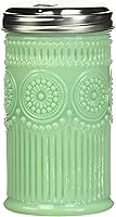 Tablecraft Jadeite Green Sugar Shaker with Stainless Steel Top - 9oz Diner-Style Dispenser, Dishwasher Safe