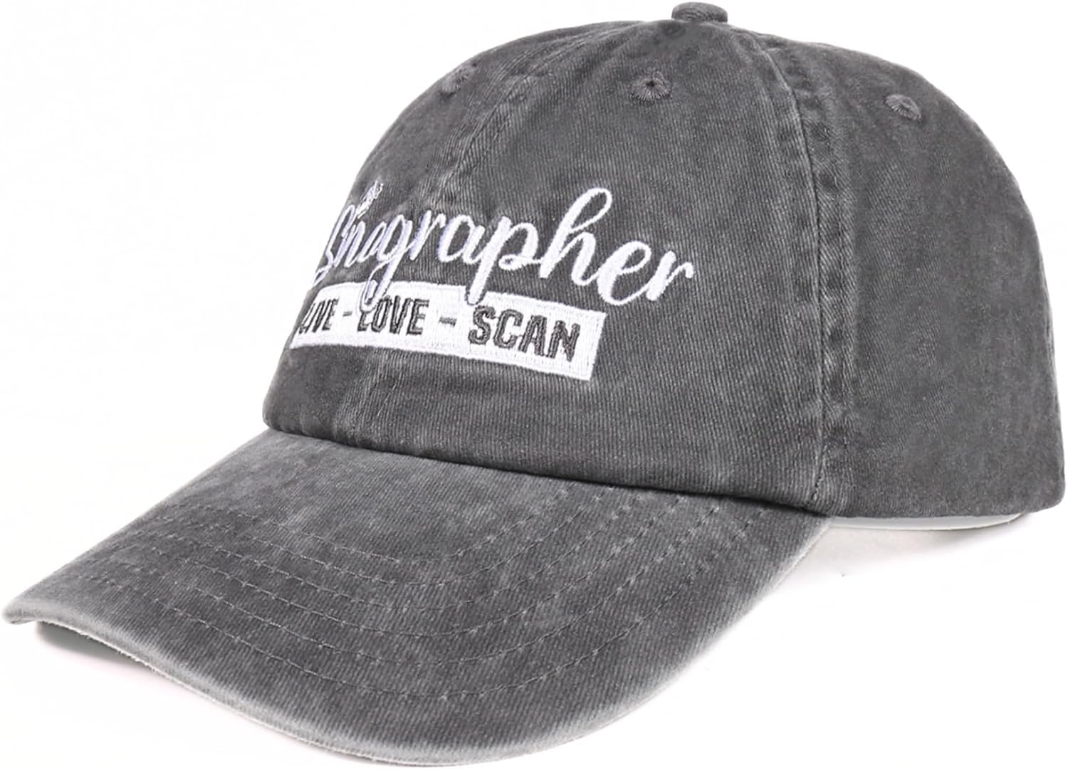 InnoBeta Sonographer Gifts, Cap for Women Men for Christmas, Birthday, Adjustable Embroidered Baseball Hat (Grey) - Image 2