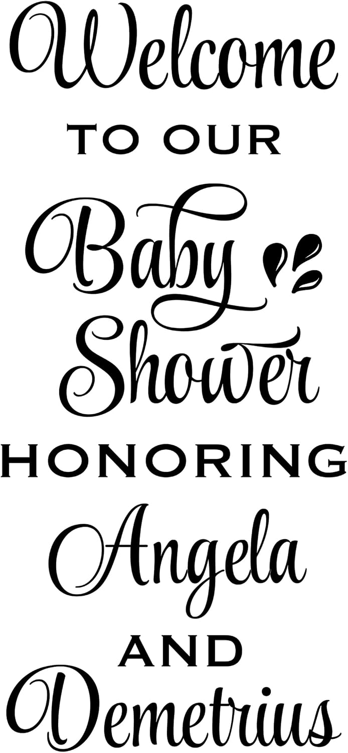 Personalized Welcome to Our Baby Shower Honoring Decal, Custom DIY Sticker for Baby Shower Sign, Several Sizes & Colors, Decal ONLY