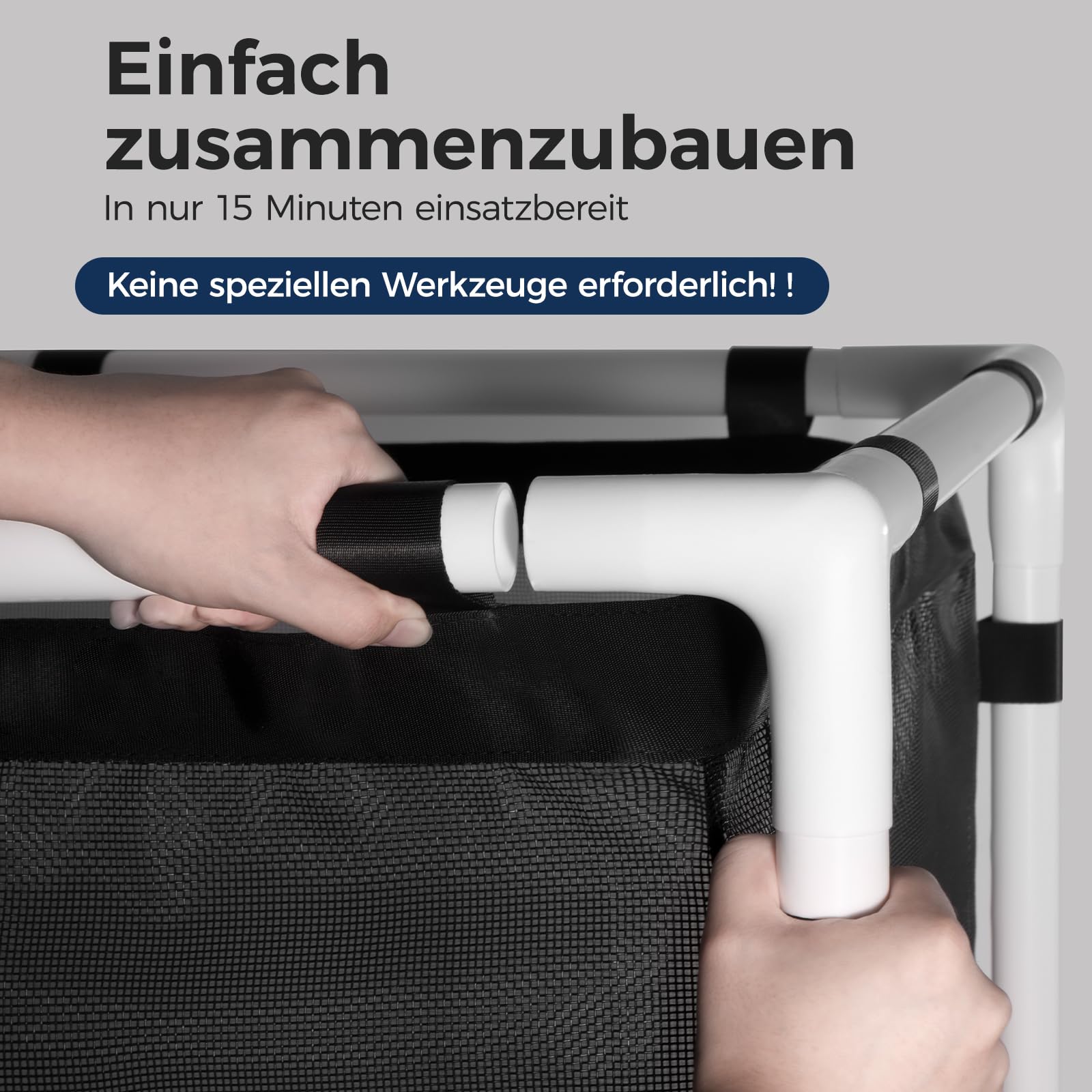 Pool Aufbewahrungsbehälter, 537 Liter, 62 x 96 x 121 cm, Halter für Nudeln, Spielzeug, Schwimmer, Handtücher, Mesh Organizer für Schwimmausrüstung, Basic Plus Style