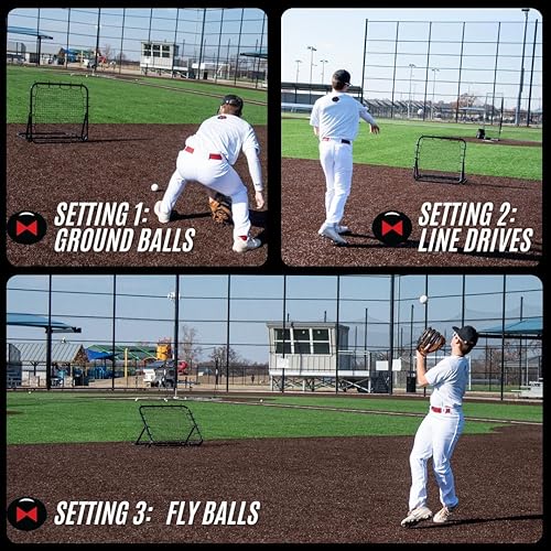 Miniatura 3 de Web Flex Spider Series Rebounder 3 x 3 pies y red de calcetines de béisbol y sóftbol de 7 x 7 pies  Red de paso trasero ajustable + red de golpeo