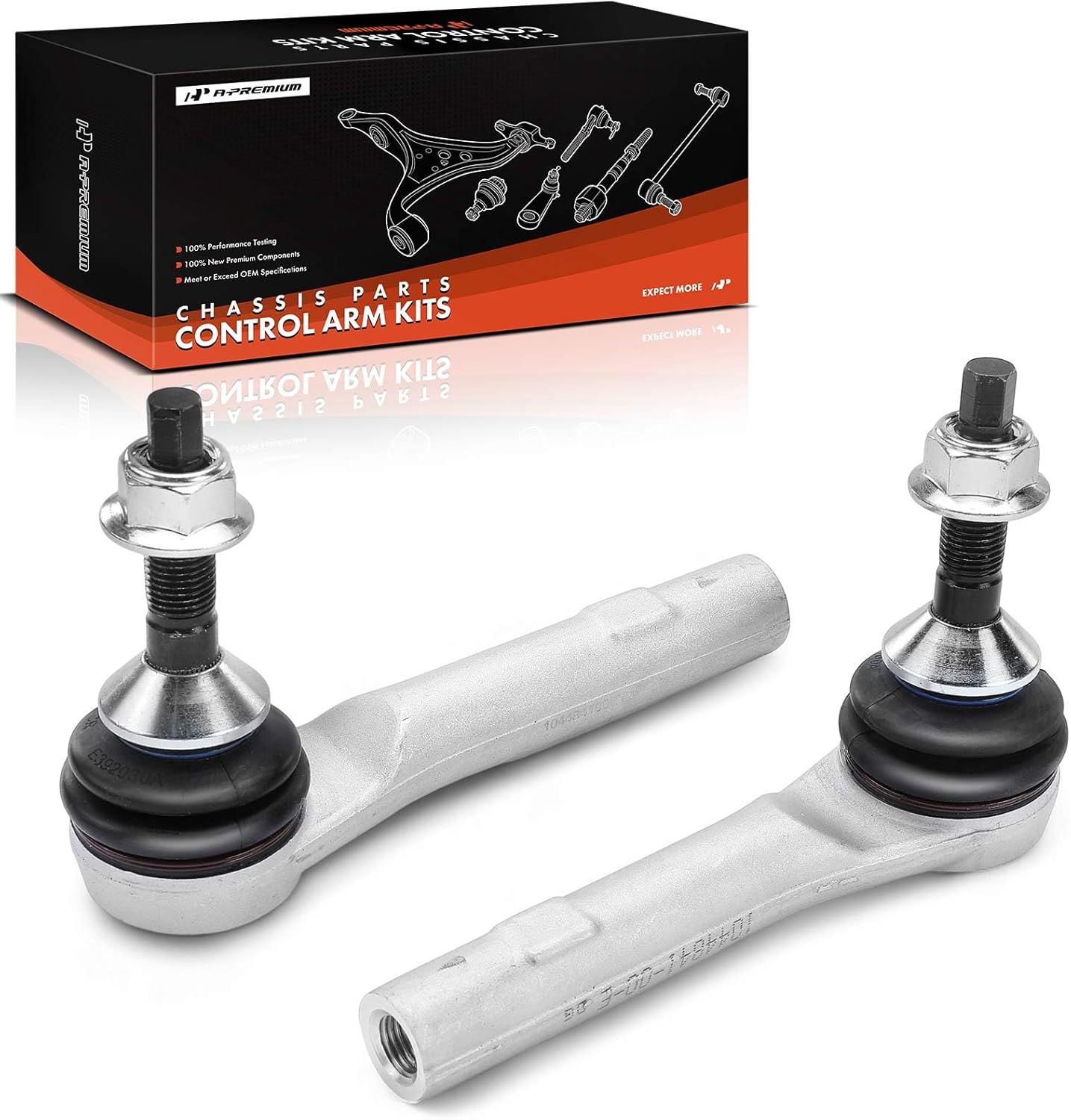 A-Premium 2 x Front Outer Tie Rod Ends, Compatible with Tesla Model 3 2017-2021, Model Y 2020-2021