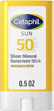 CETAPHIL | Mineral Sun Protection Face Stick | SPF 50 | Water Resistant | With Vitamin E | Suitable for Sensitive Skin | 14g