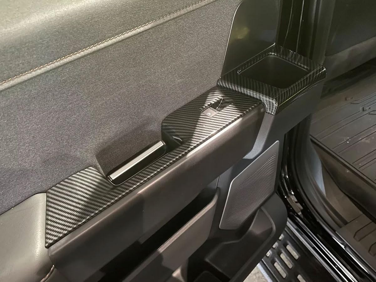 Door Window Switch Panel Cover Compatible with Ford F150 F-150 2026 2025 2024 2023 2022 2021 Door Armrest Cover Window Lift Trim Interior Car Accessories ABS 8PC(Carbon Fiber Style)