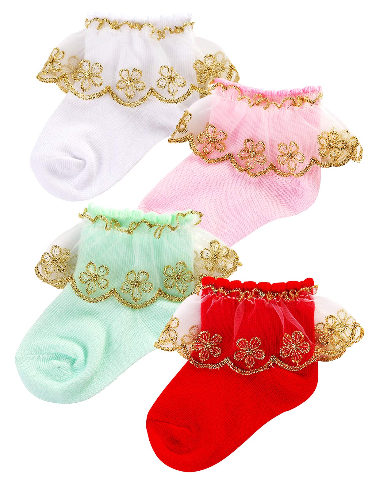 PrinceSasa Little Baby Girl Princess Lace Ruffles Socks Set