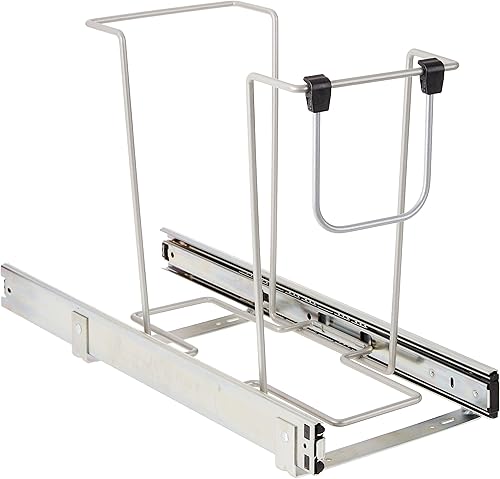 Miniatura 3 de Knape & Vogt RS-PSW9-1-20-P 17 pulgadas de alto x 8 pulgadas de ancho x D acero en el gabinete de 20 cuartos de galón, bote de basura extraíble de