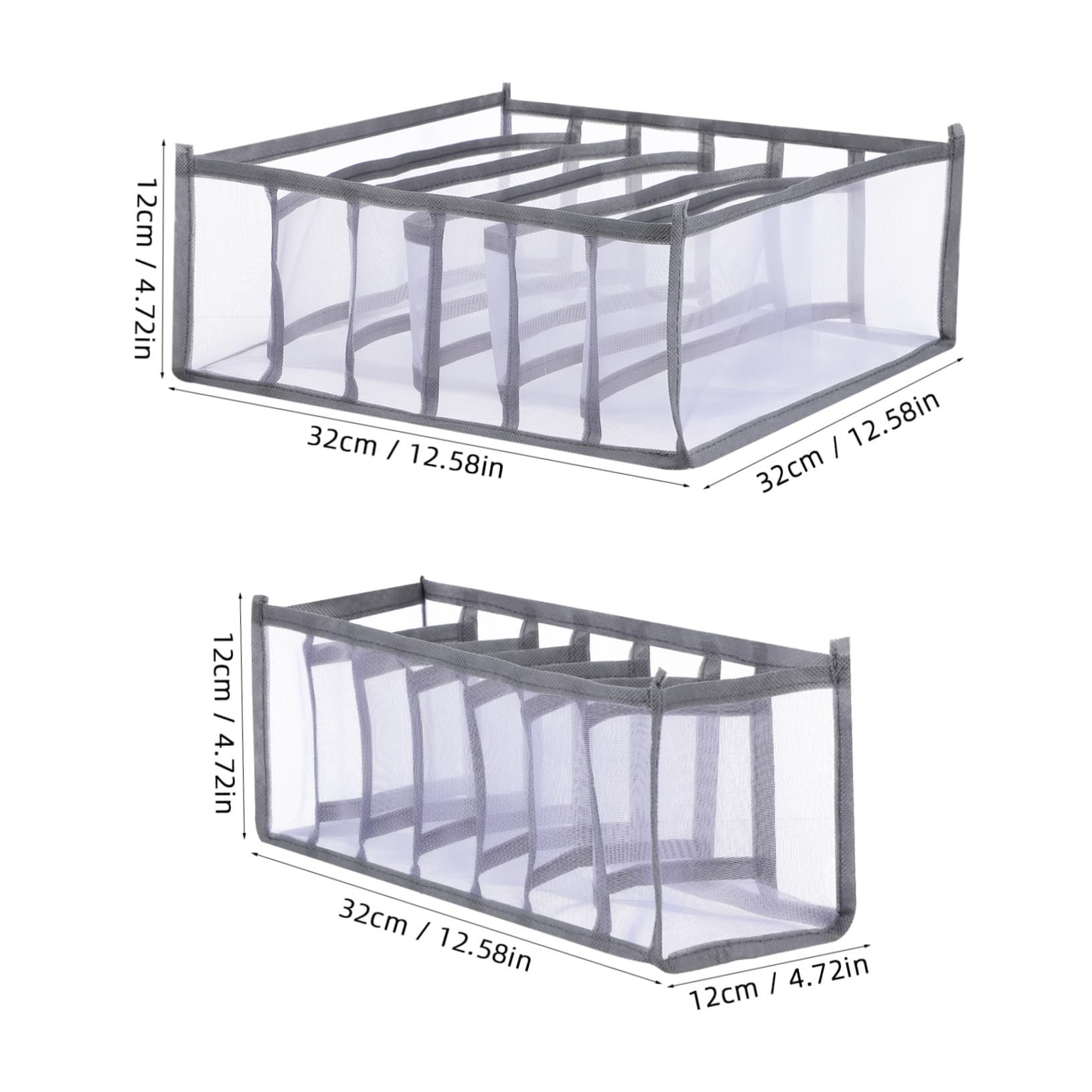 Cabilock 3 Pcs Transparent Drawer Organizer Versatile Divider for Underwear Socks and Clothes Easy Access and Capacity for Dresser Storage