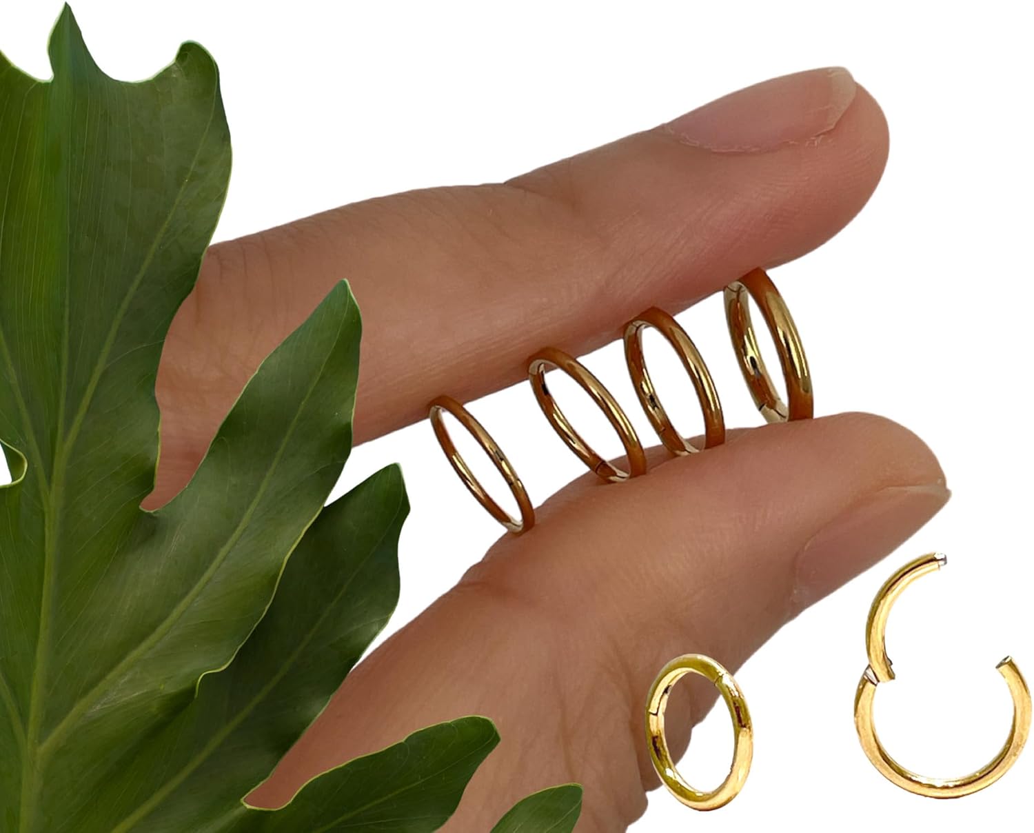 Titanium Nose Rings Hoop/Hinged Jewelry Earring for Septum, Cartilage earrings and Piercing ring for Conch, Daith, Rook, Lip, Belly Button, Body Piercings for Women and Men