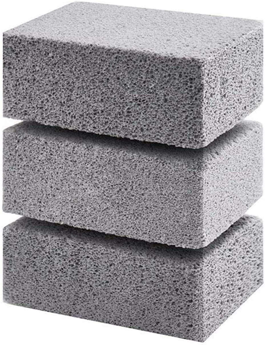 Pengpen 3 Pack Grill Griddle Cleaning Brick Block,Ecological Grill Cleaning Brick,Non-Toxic Odorless Grill Stones Cleaner/Remove Greases Stains Residues Dirt