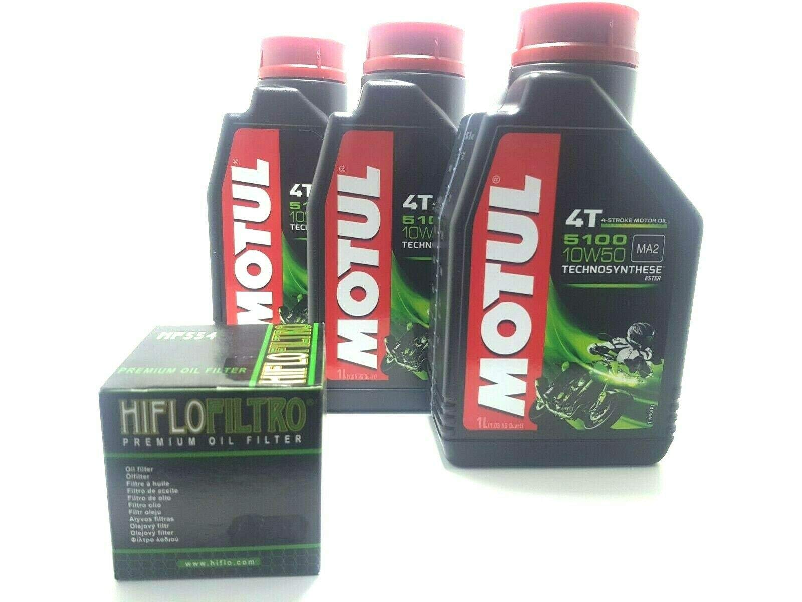 3 litros de aceite sintético para motor de moto 4T 5100 10W50, Technosynthese, 3 litros