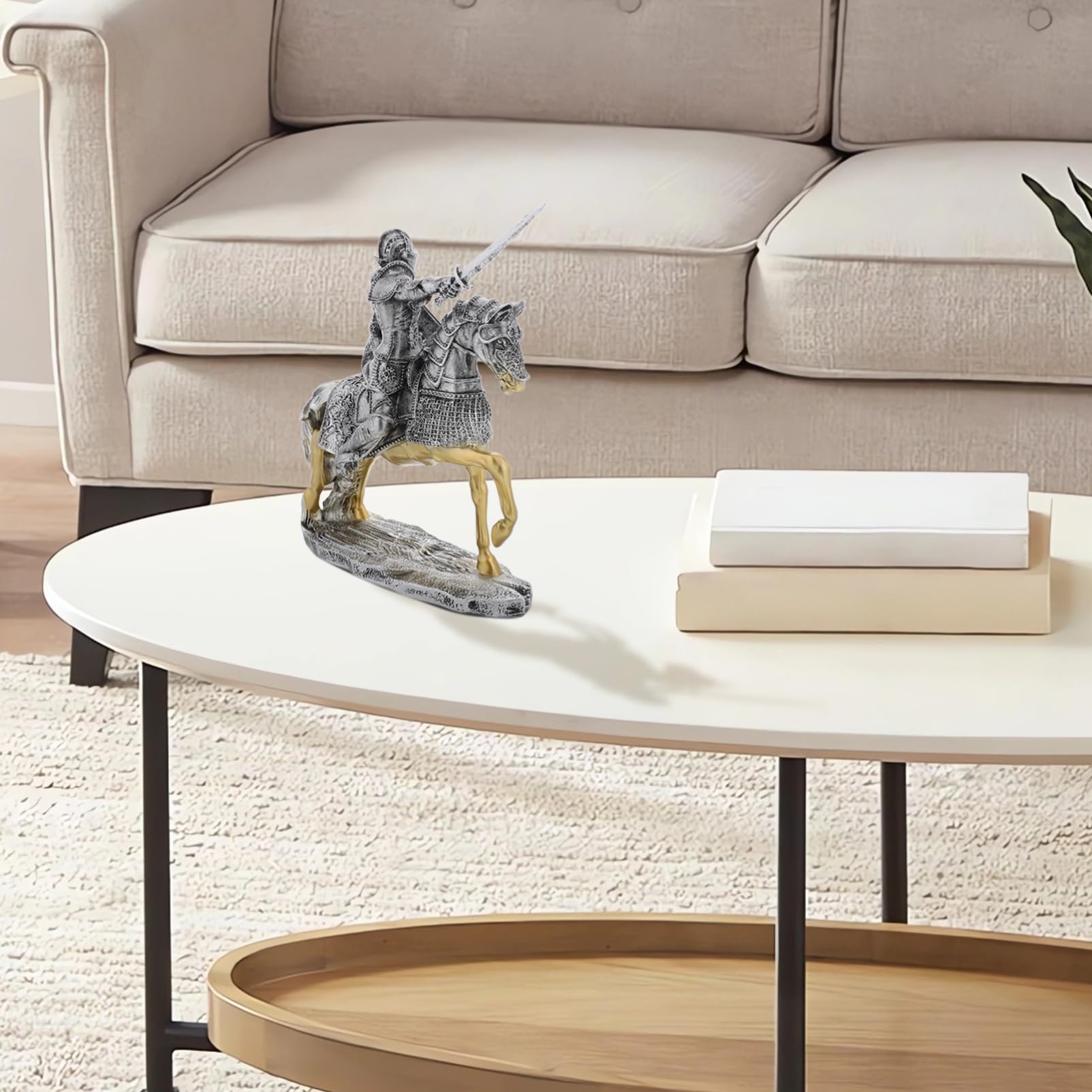 Vintage Wachsoldat Statue aus Kunstharz, Silberne Dekofigur | Feine Verarbeitung mit Detailreicher Gestaltung, für Büro und Wohnzimmer, Kompakt für Tisch und Regal