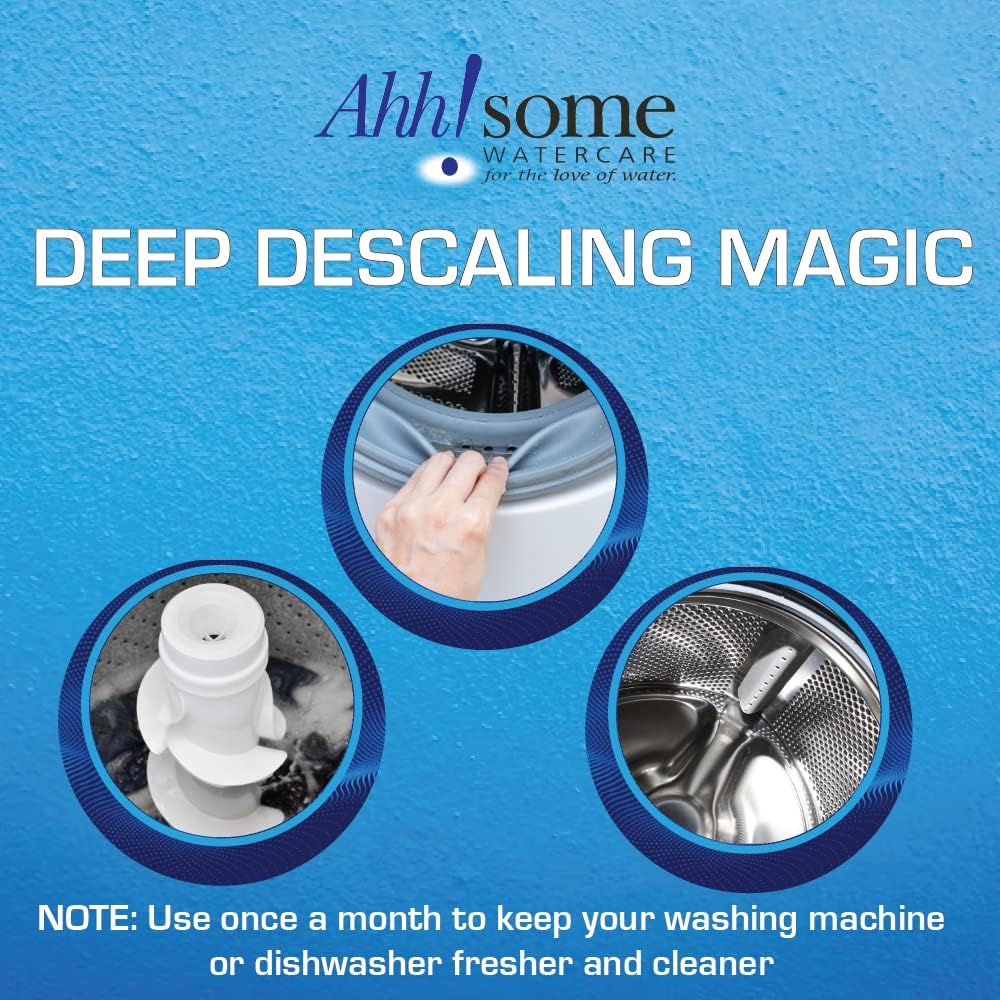 2 in 1 Washing Machine/Dishwasher Bio Cleaner & Deodorizer Gel, 24 Cleanings in a single container, Septic Safe Formula to clean inside out of Front End, Top End, HE Washing Machines and Dishwashers