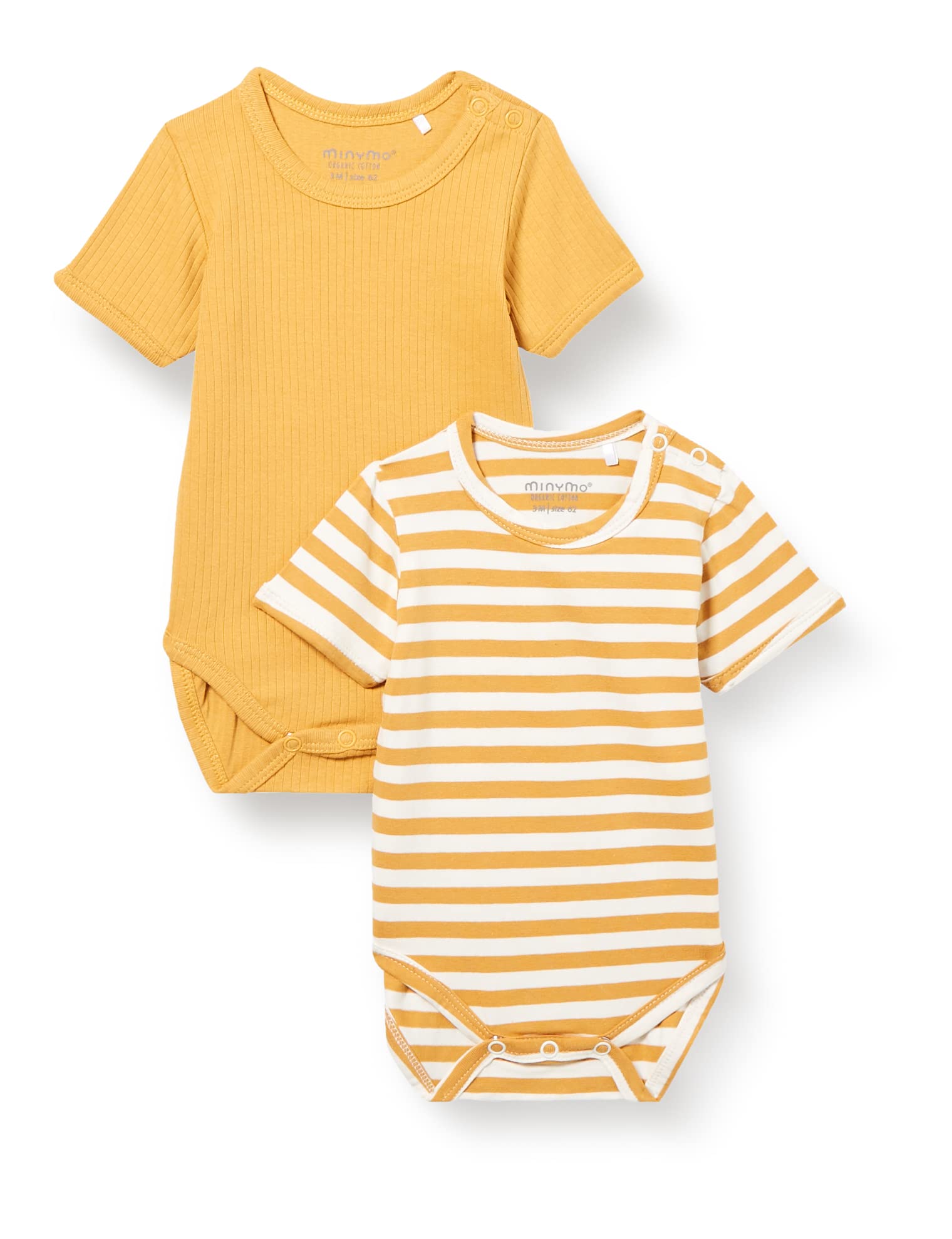 MINYMO Set di Magliette Unisex per Bambini, Amber Gold, 6 Mesi
