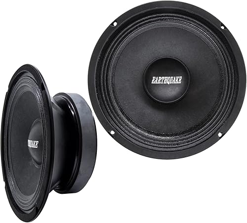 EARTHQUAKE Sound PR-EQ8S8 - Altavoces envolventes de tela de 8 ohmios de 8 pulgadas, canasta sellada, 250 vatios máximo (par)