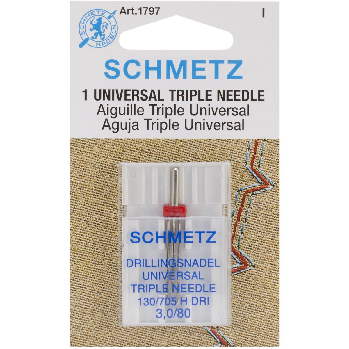 Amazon.com: Schmetz Universal Triple Needle #1797 130/705 3,0/80