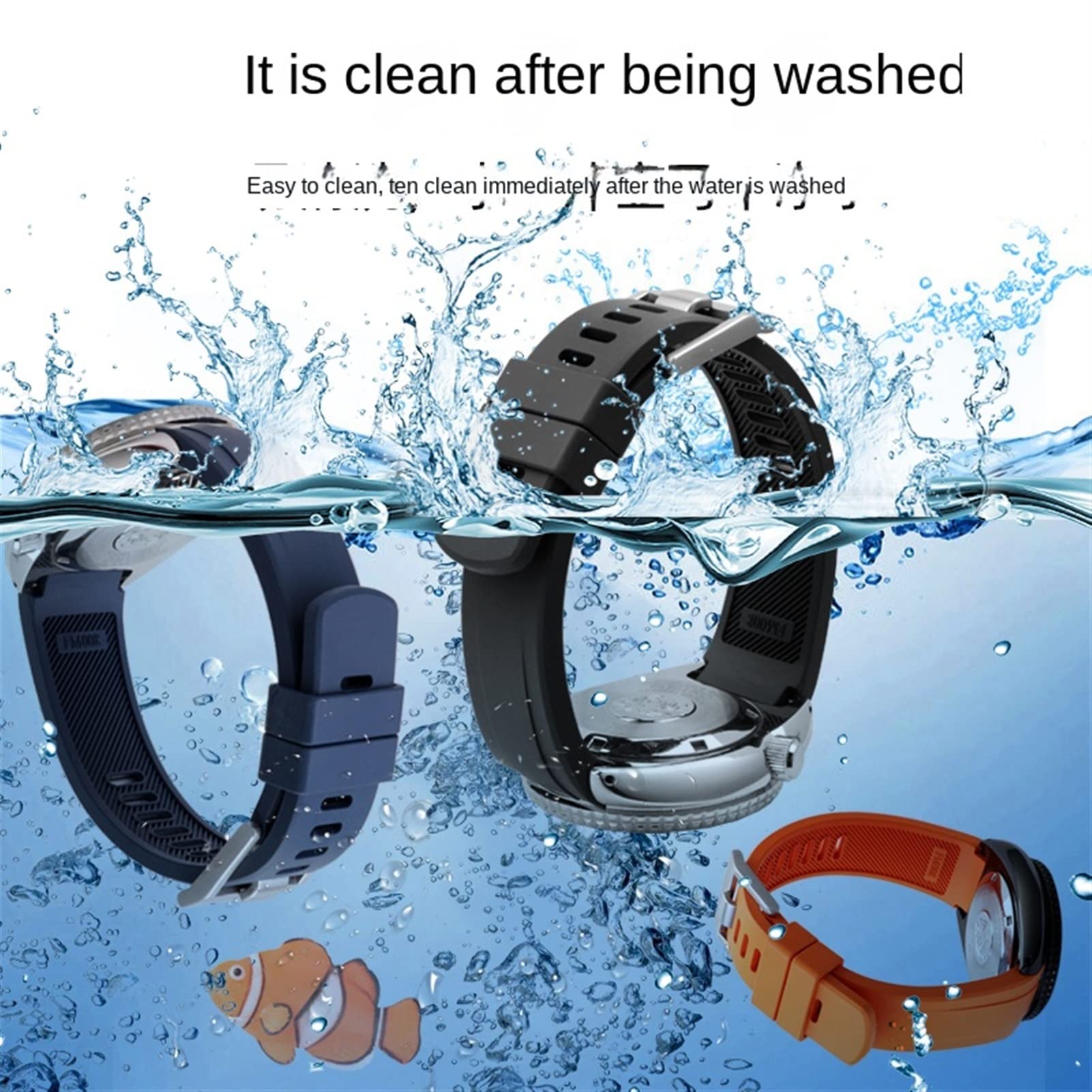 pour l'eau d'ormeau SRPA21J1 SRPC25J1 SRP777J1 Bracelet en Caoutchouc fluoré Bracelet de Montre mâle Cola Anneau Bracelet Homme 22mm