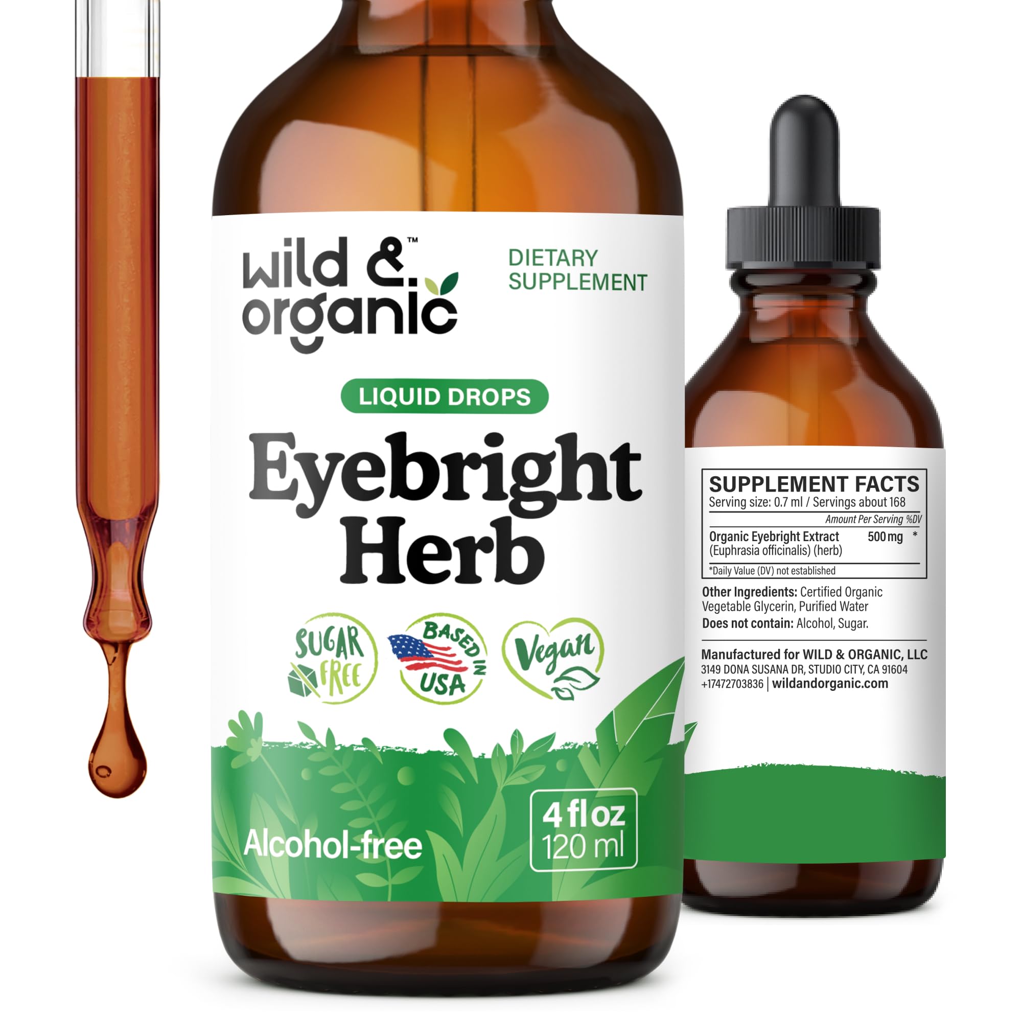 Amazon.com: Wild & Organic Eyebright Herb Tincture - Vision