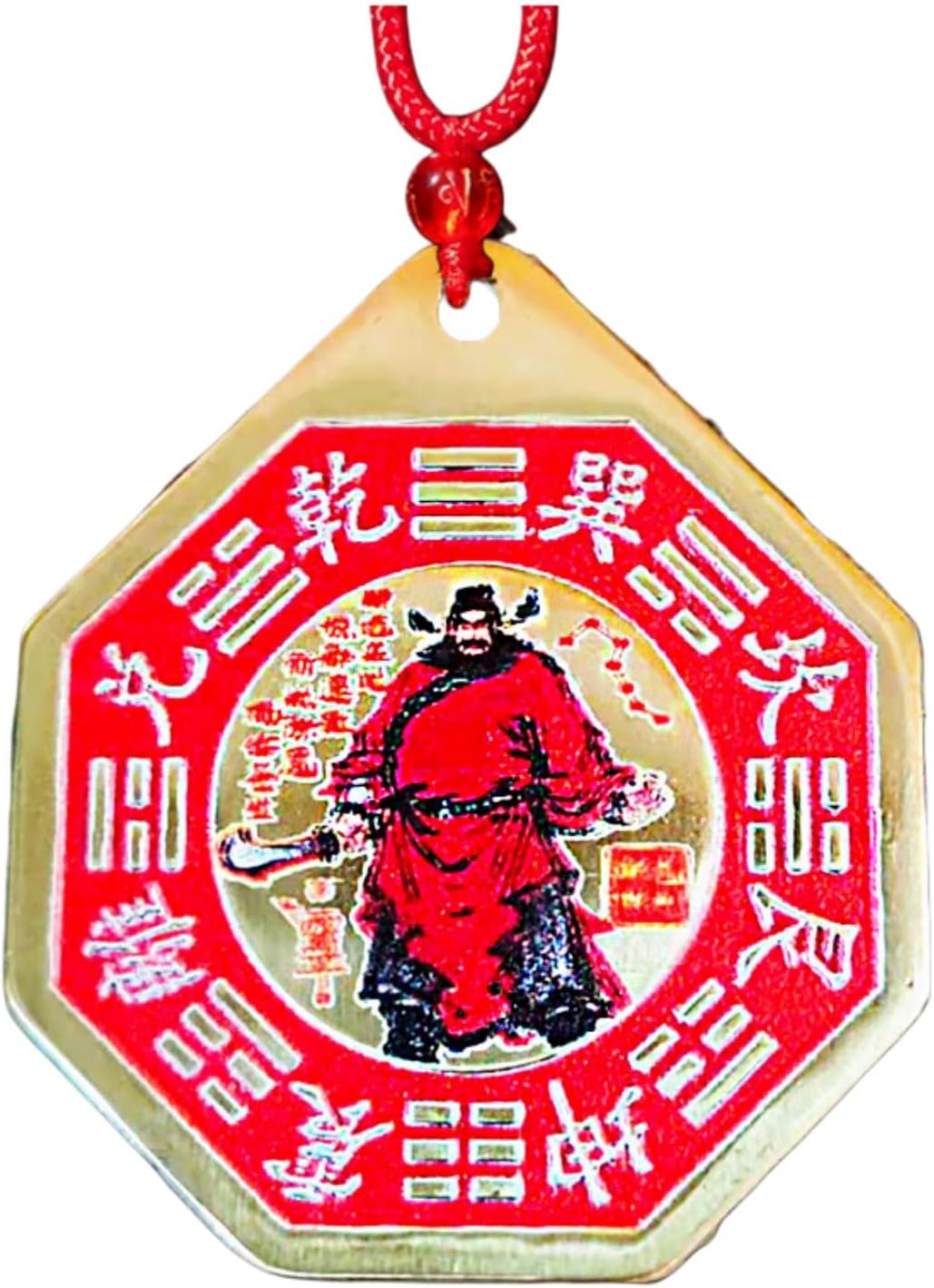 Feng Shui Good Luck Charms Furniture,Bag,Home,Office Other Scenes 朱砂钟馗八卦镜项链平安护身符凸镜铜镜阴阳九宫男女随身 Feng Shui Good Amulet fengshui Chinese Tassel Ornaments-1863