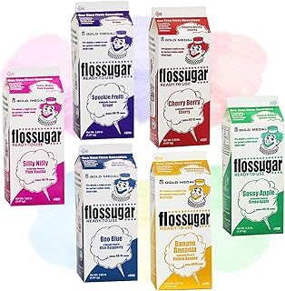 Cotton Candy Sugar Floss-Six Pack 52oz Cartons-Mix & Match-18 Flavor Choices