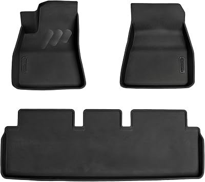 BaseLayer Elite Floor Mats for Tesla Model 3 2017-2025 Highland - Made in USA Precision Fit All-Weather Mats for Highland, Standard, Standard Plus, Mid Range, Long Range, Performance Front & Rear,