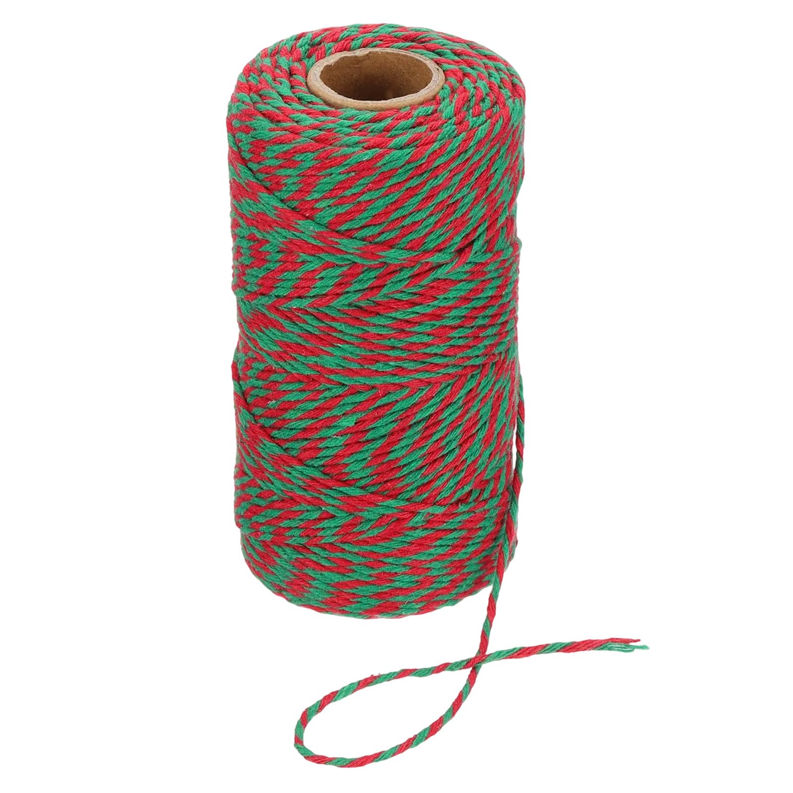 PATIKIL 100m Butcher String Twine, 2mm Cotton Bakers Decorative Twine String Rope Cord for Gift Wrapping Arts Crafts Party Kitchen Gardening, Red Green