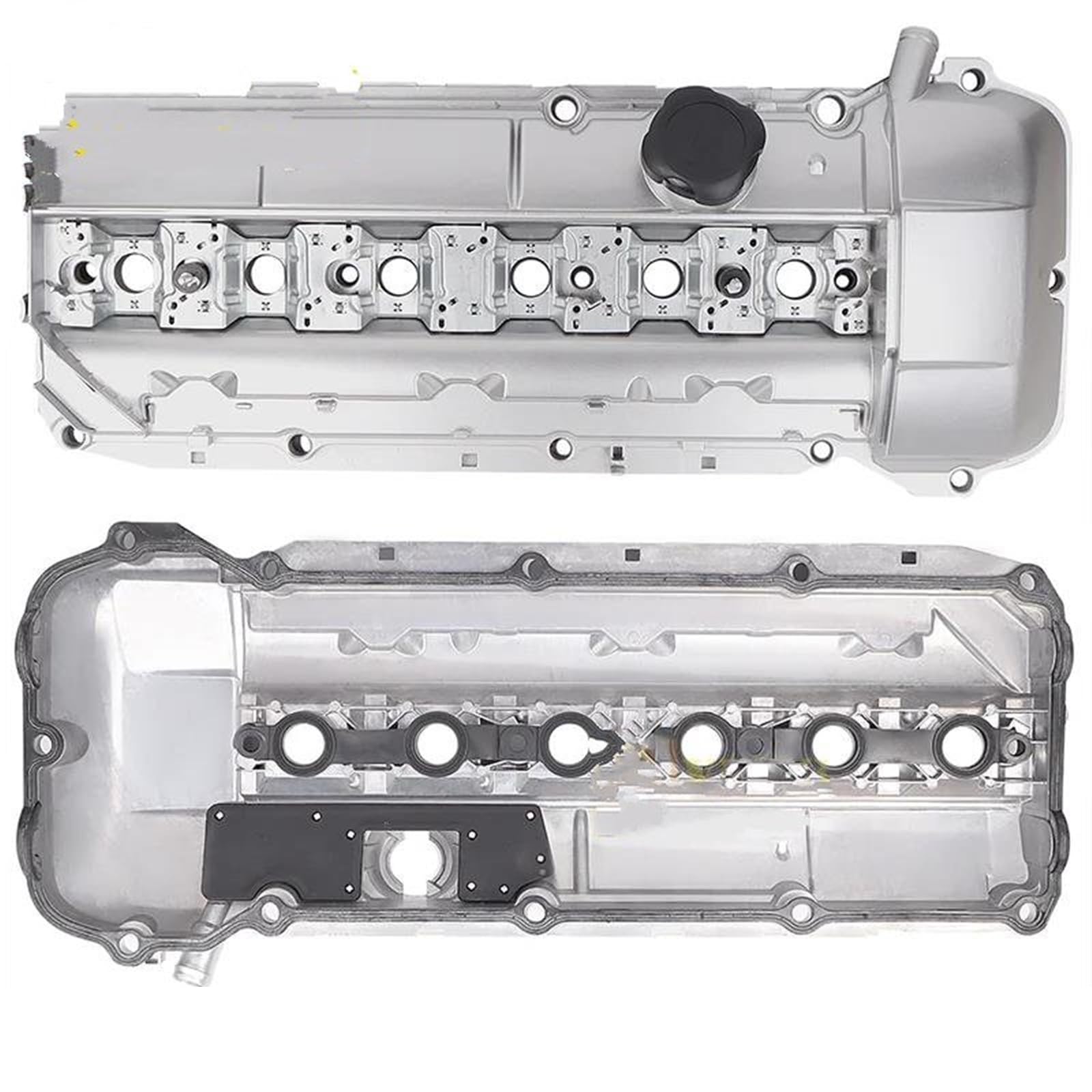 Coperchio Valvola Motore Coperchio Valvola In Alluminio Per BMW Per M52 Per M54 E46 E39 X5 525i 528i 530i Z3 323Ci 2.5L 2.8L 3.0L Kit Con Guarnizioni E Bulloni coperchio punterie