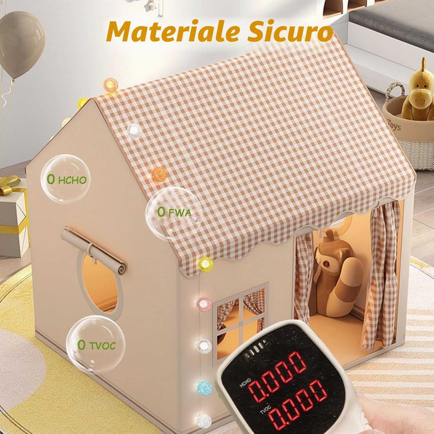 Tenda da Gioco per Bambini, Tenda Casetta da Gioco con Finestre, Interni Tenda da Gioco Castello da Principessa per ragazzi e ragazze, castelli da gioco, Casetta Tenda Regalo per Ragazzi e Ragazze