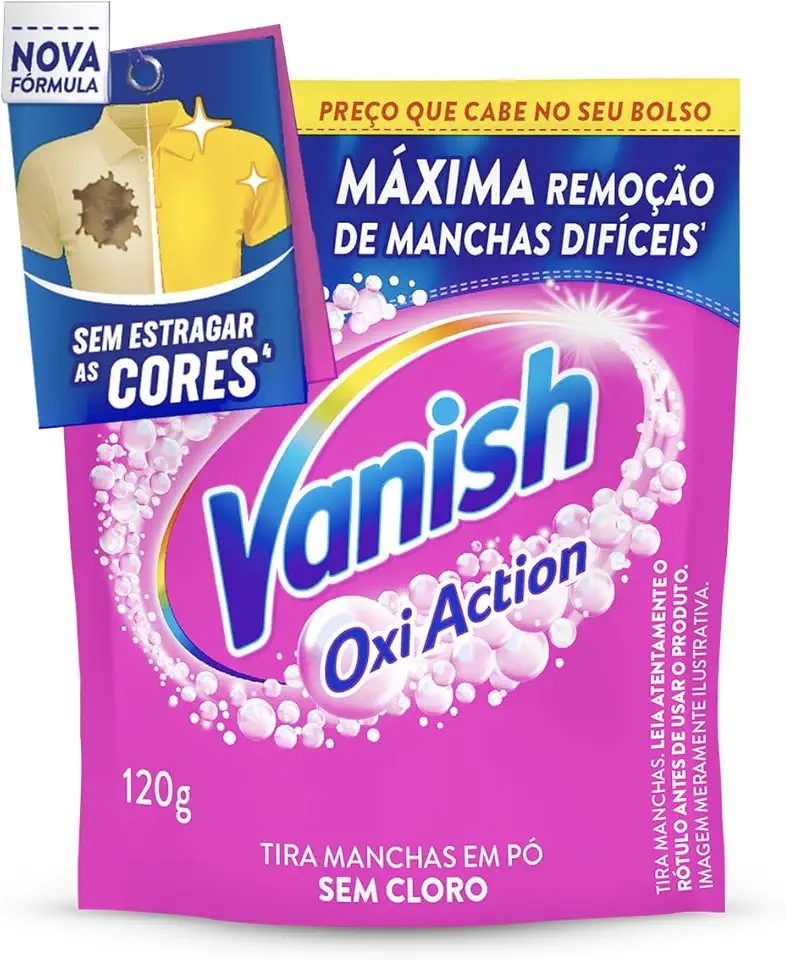 Vanish Tira Manchas Em Pó Multi Power Oxi Action para Roupas Coloridas 120g